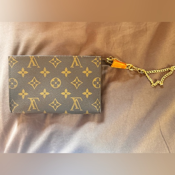 Louis Vuitton Monogram Wristlet with Gold Chain - Picture 4 of 9